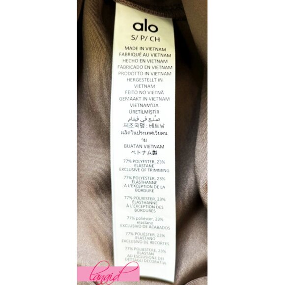 Alo Airlift High-Waist Sleek Leggings Mushroom Tan Hi-Rise Waisted Tights Skinny - Picture 10 of 12